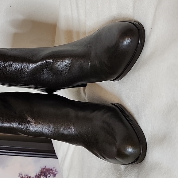 RARE Vintage Stuart Weitzman Heeled Boots Dark Brown Nappa Leather Ankle Booties - Picture 13 of 16
